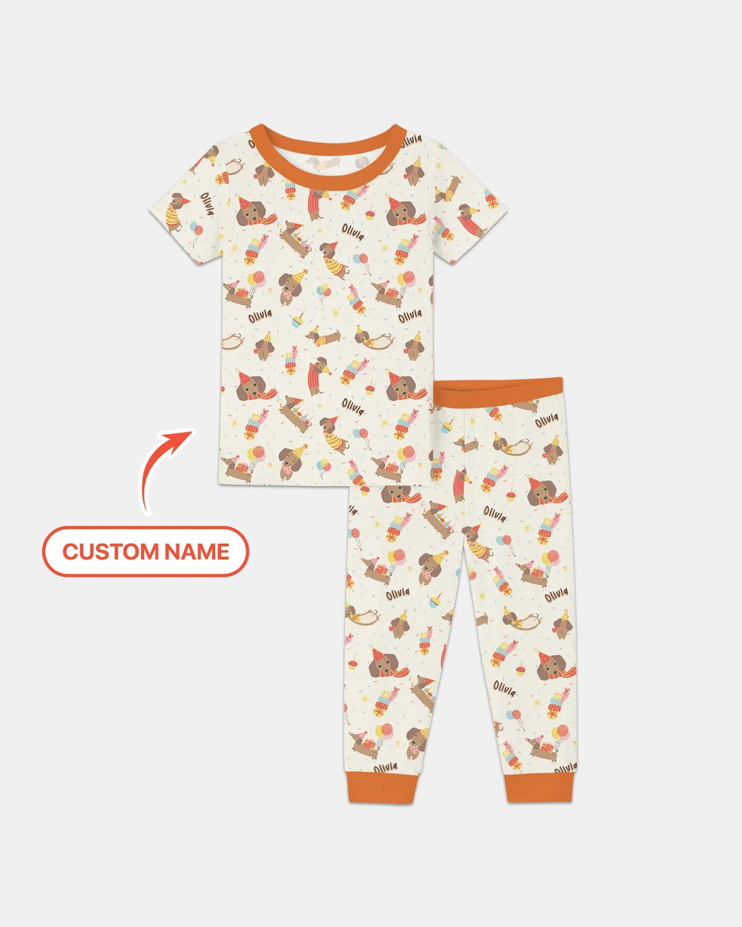 Zweiteiliges, kurzärmliges Pyjama-Set mit Marienkäfern