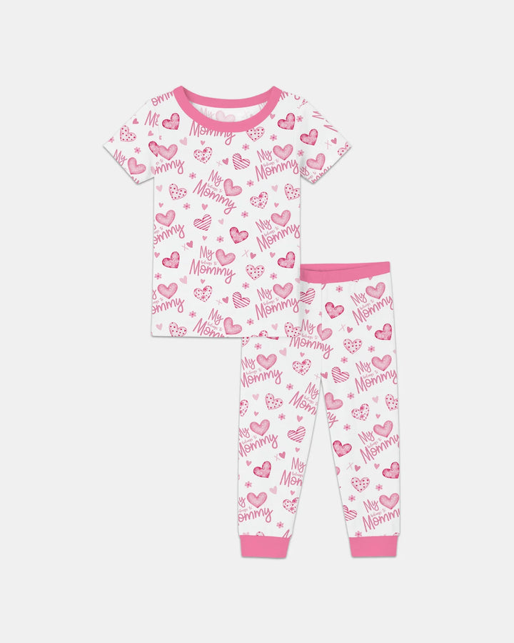 My Heart Belongs To Mommy Bamboo Two Piece Short Sleeve Pajama Set