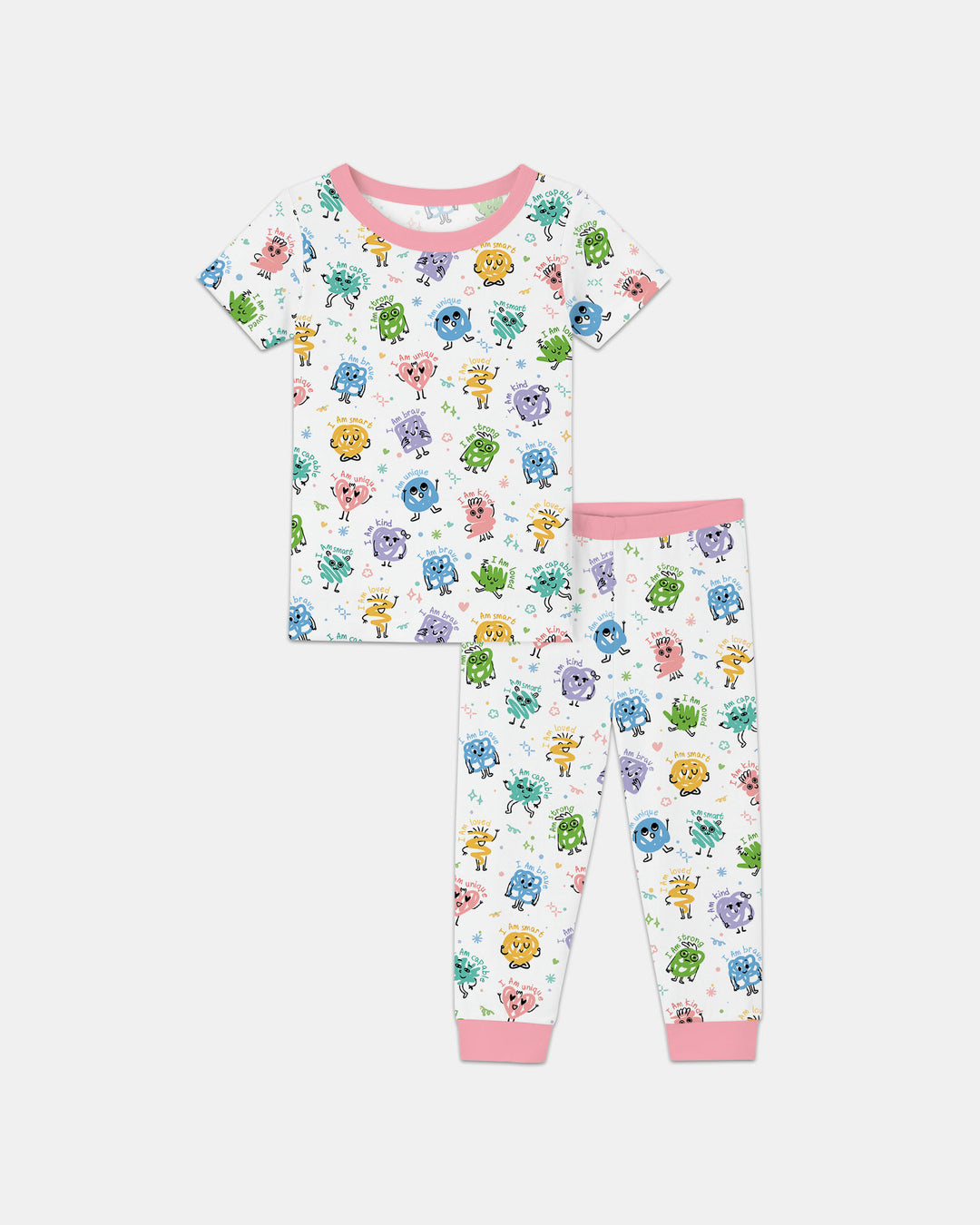 Positive Affirmations Two Piece Short Sleeve Pajama Set