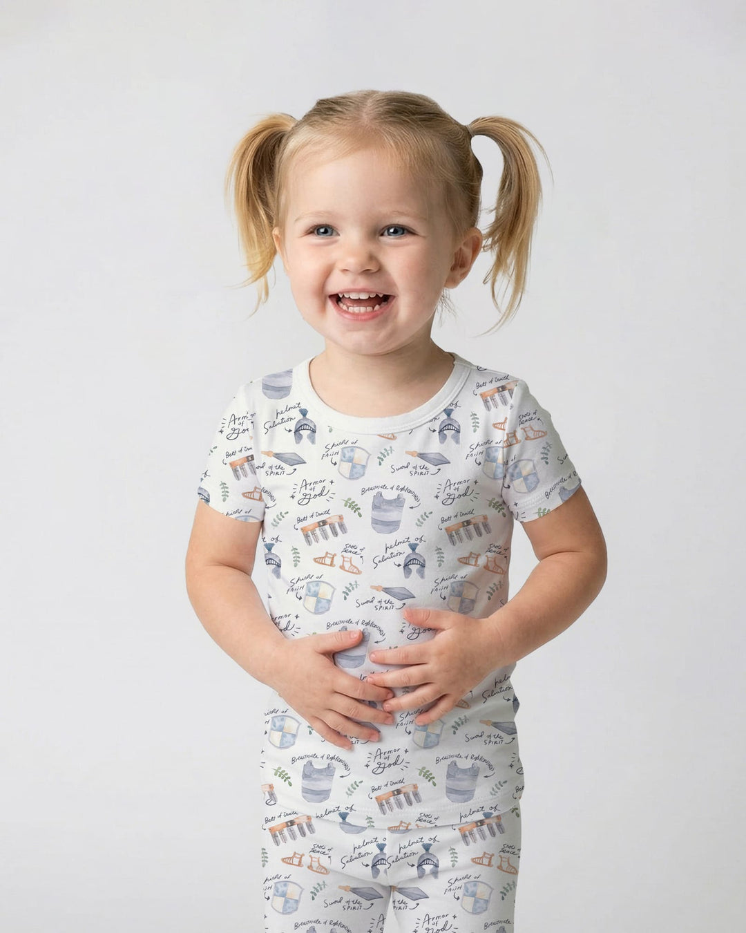 Zweiteiliges, kurzärmliges Pyjama-Set mit Marienkäfern