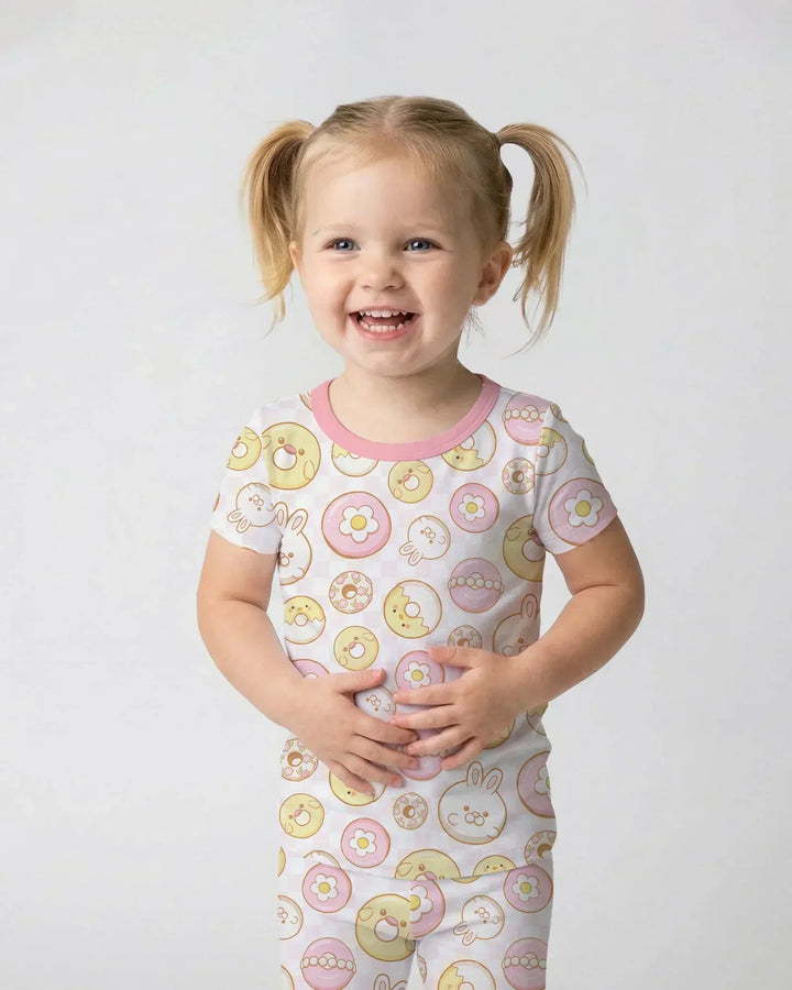 Easter Donuts Two Piece Short Sleeve Pajama Set