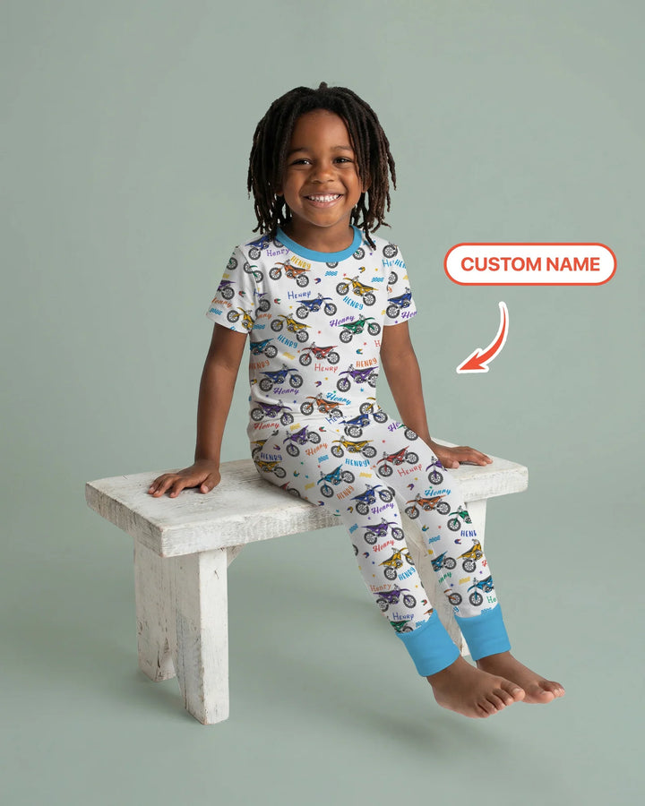 Zweiteiliges, kurzärmliges Pyjama-Set mit Marienkäfern