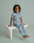 Little Beach Day Bamboo Two Piece Short Sleeve Pajama Set