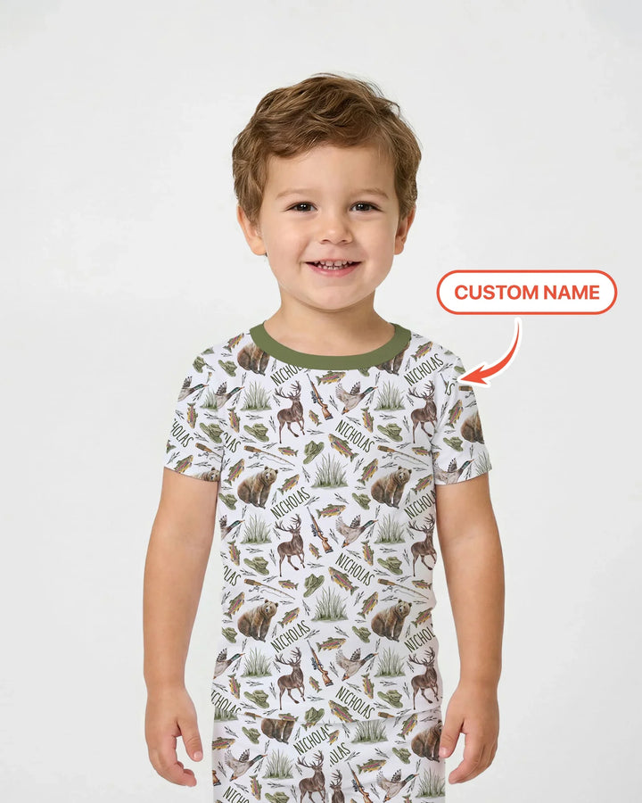 Zweiteiliges, kurzärmliges Pyjama-Set mit Marienkäfern
