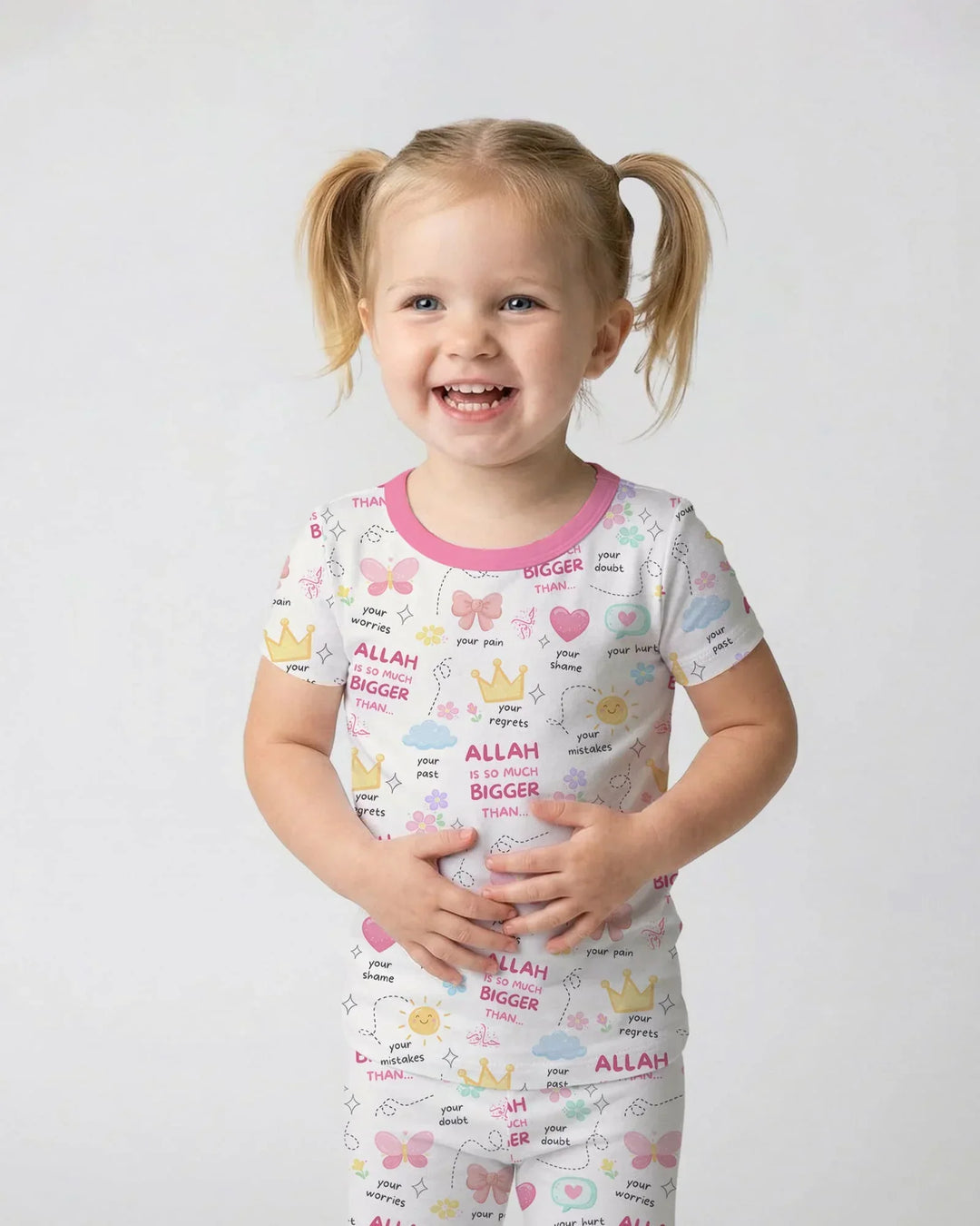 Zweiteiliges, kurzärmliges Pyjama-Set mit Marienkäfern