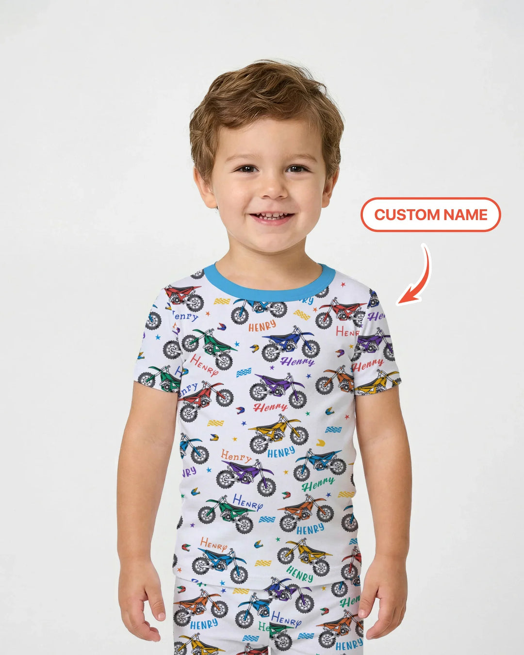 Zweiteiliges, kurzärmliges Pyjama-Set mit Marienkäfern