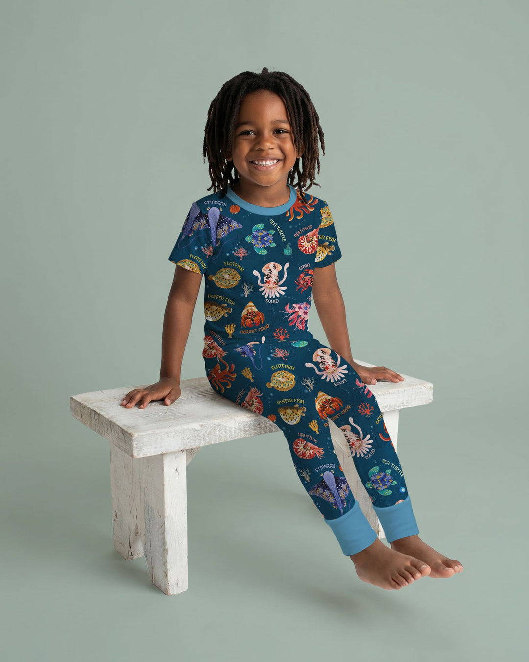 Zweiteiliges, kurzärmliges Pyjama-Set mit Marienkäfern