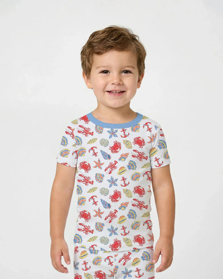 Catch Of The Day Family Matching Bamboo Two Piece Short Sleeve Pajama Set