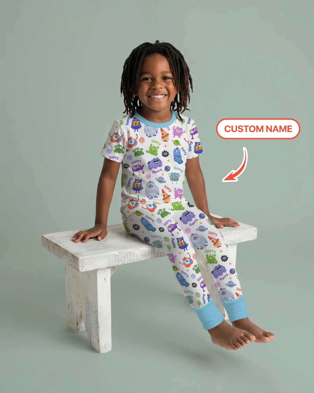 Zweiteiliges, kurzärmliges Pyjama-Set mit Marienkäfern