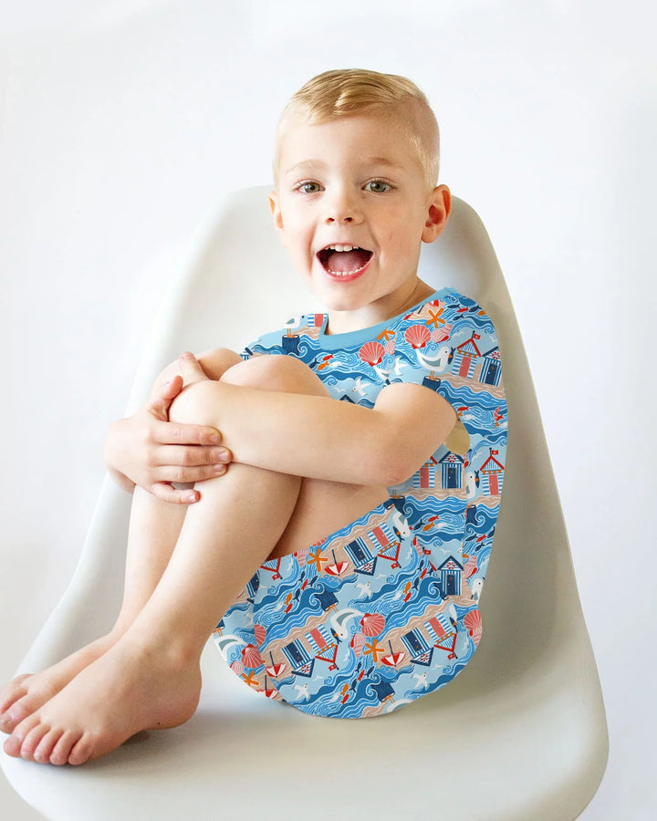 Little Beach Day Bamboo Two Piece Short Sleeve Shorts Pajama Set