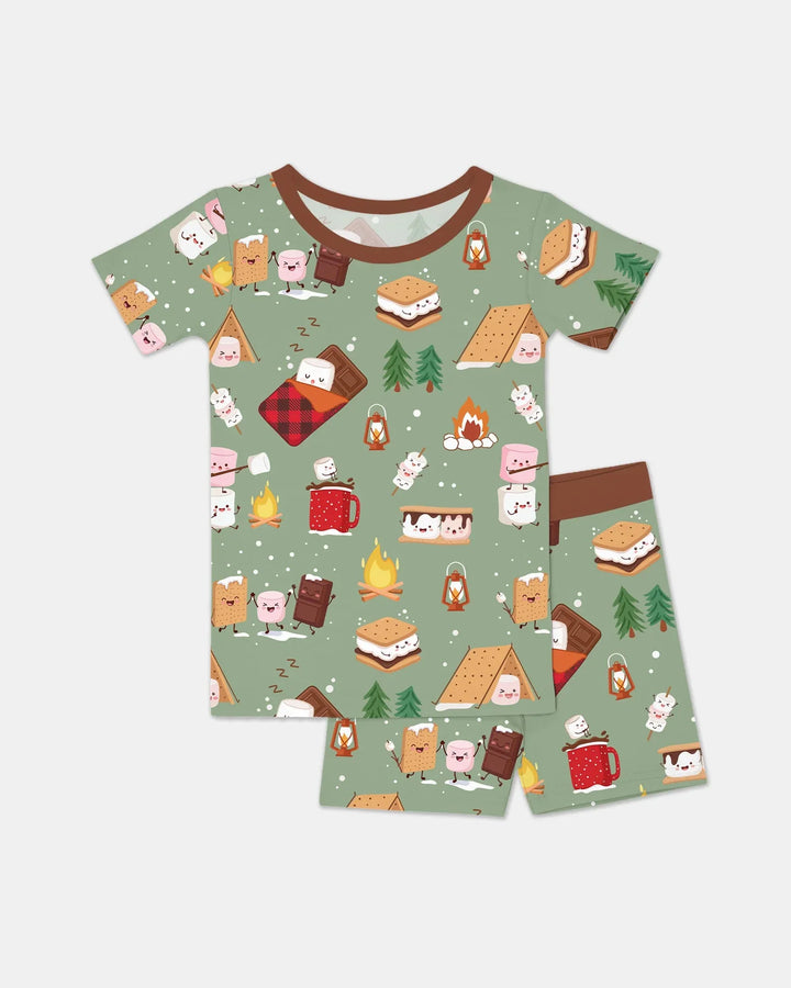 Campfire Bamboo Two Piece Short Sleeve Shorts Pajama Set
