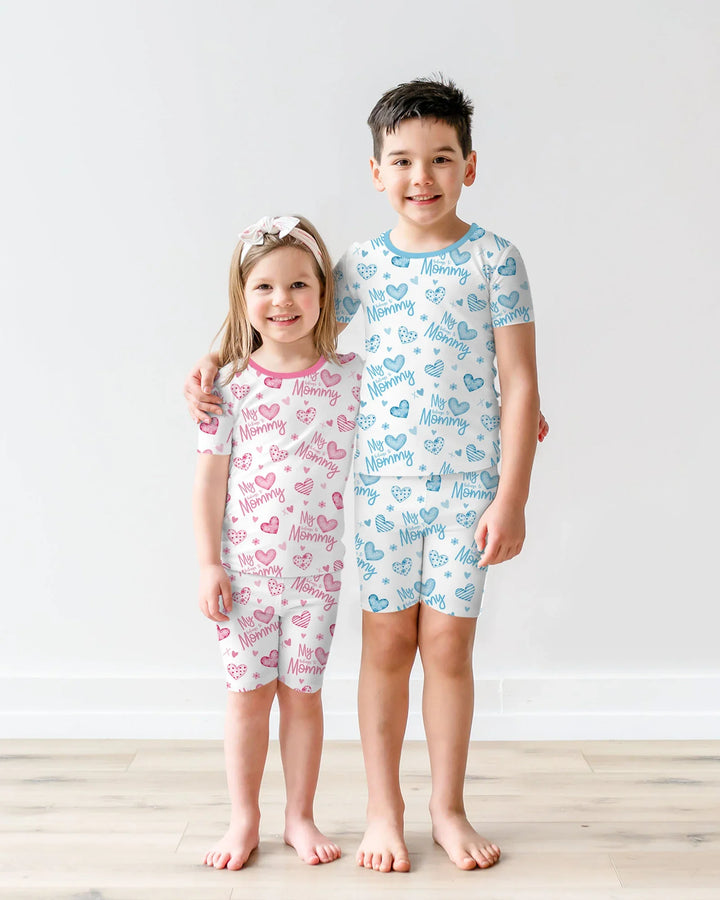 My Heart Belongs To Mommy Bamboo Two Piece Short Sleeve Shorts Pajama Set