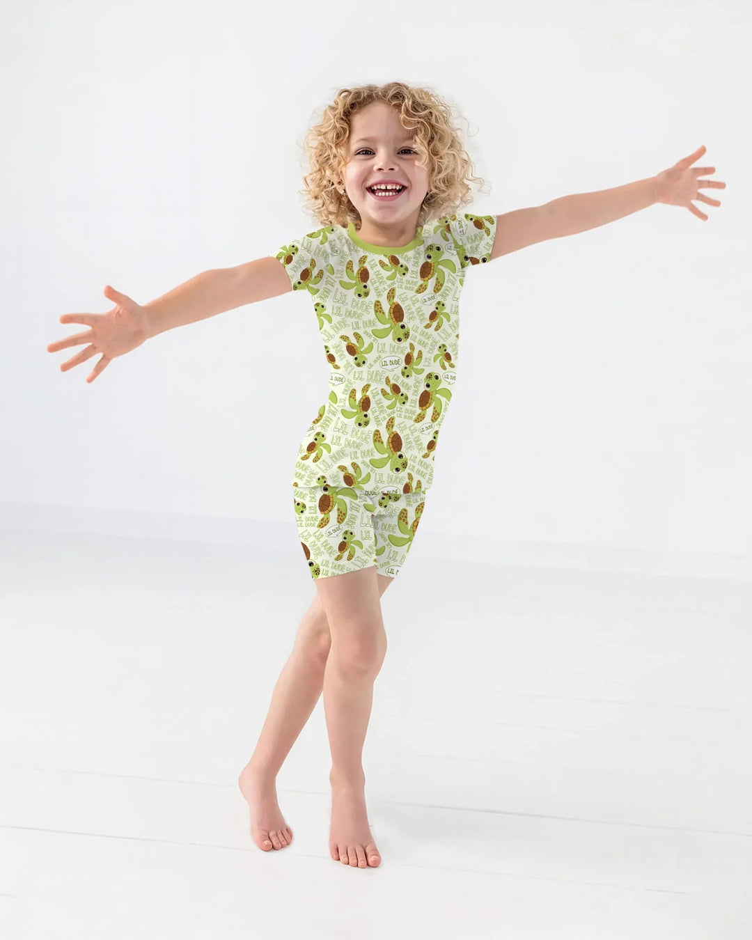 Father and Son Turtle Bamboo Two Piece Short Sleeve Shorts Pajama Set