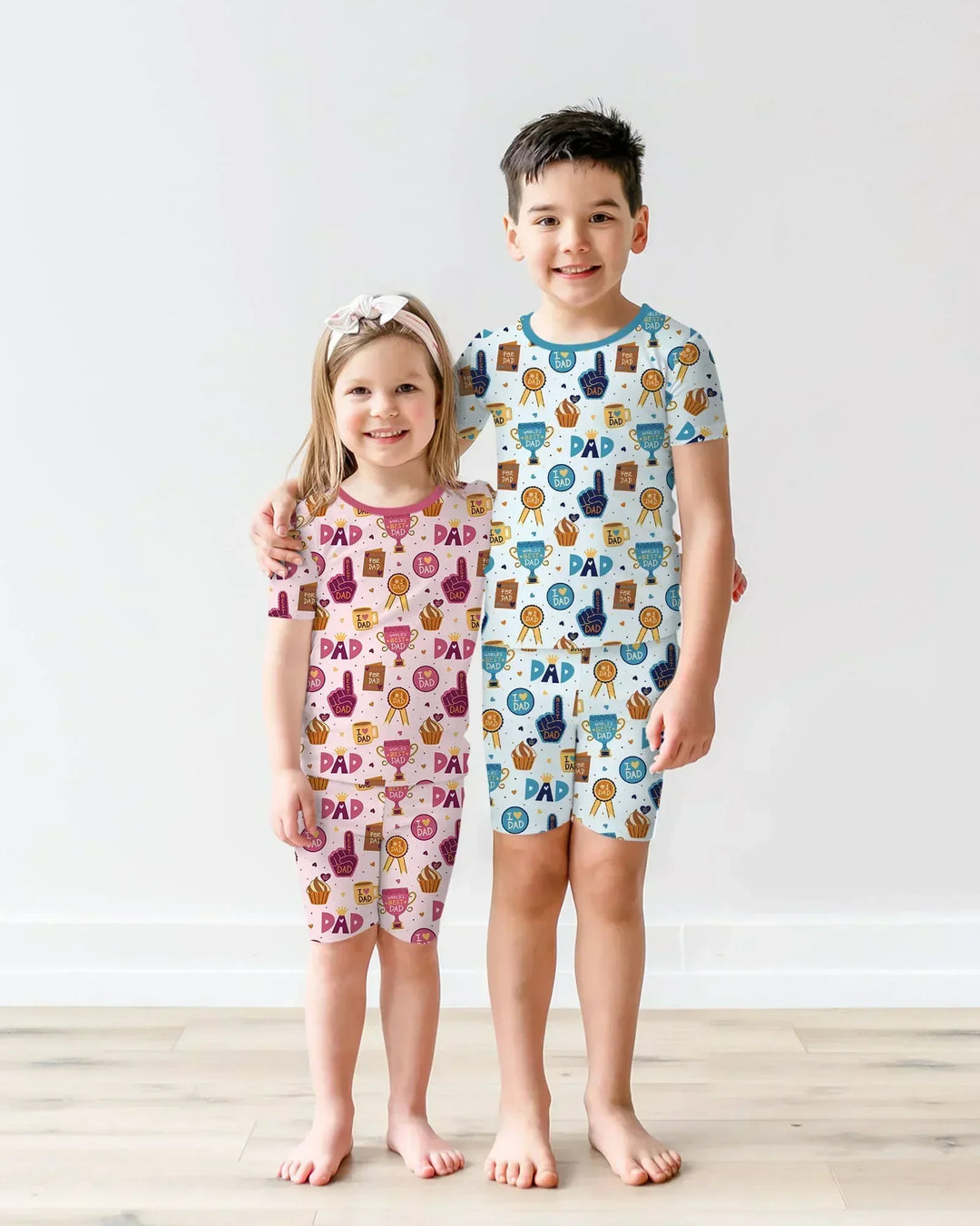World's Best Dad Bamboo Two Piece Short Sleeve Shorts Pajama Set