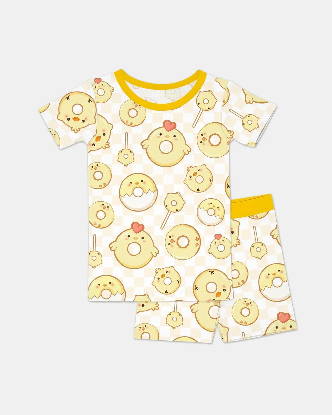 Easter Donuts Two Piece Short Sleeve Shorts Pajama Set