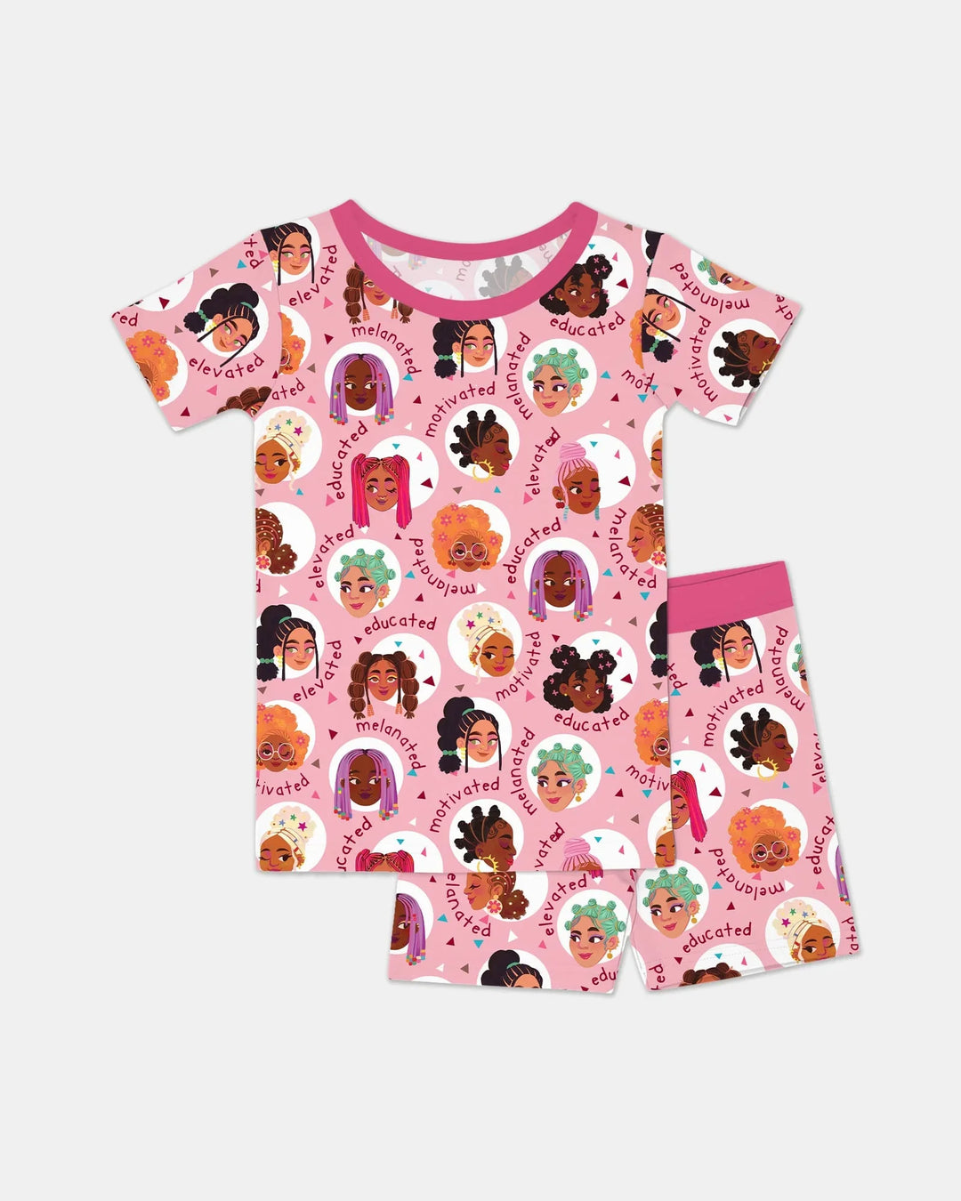 Little Queens Two Piece Short Sleeve Shorts Pajama Set