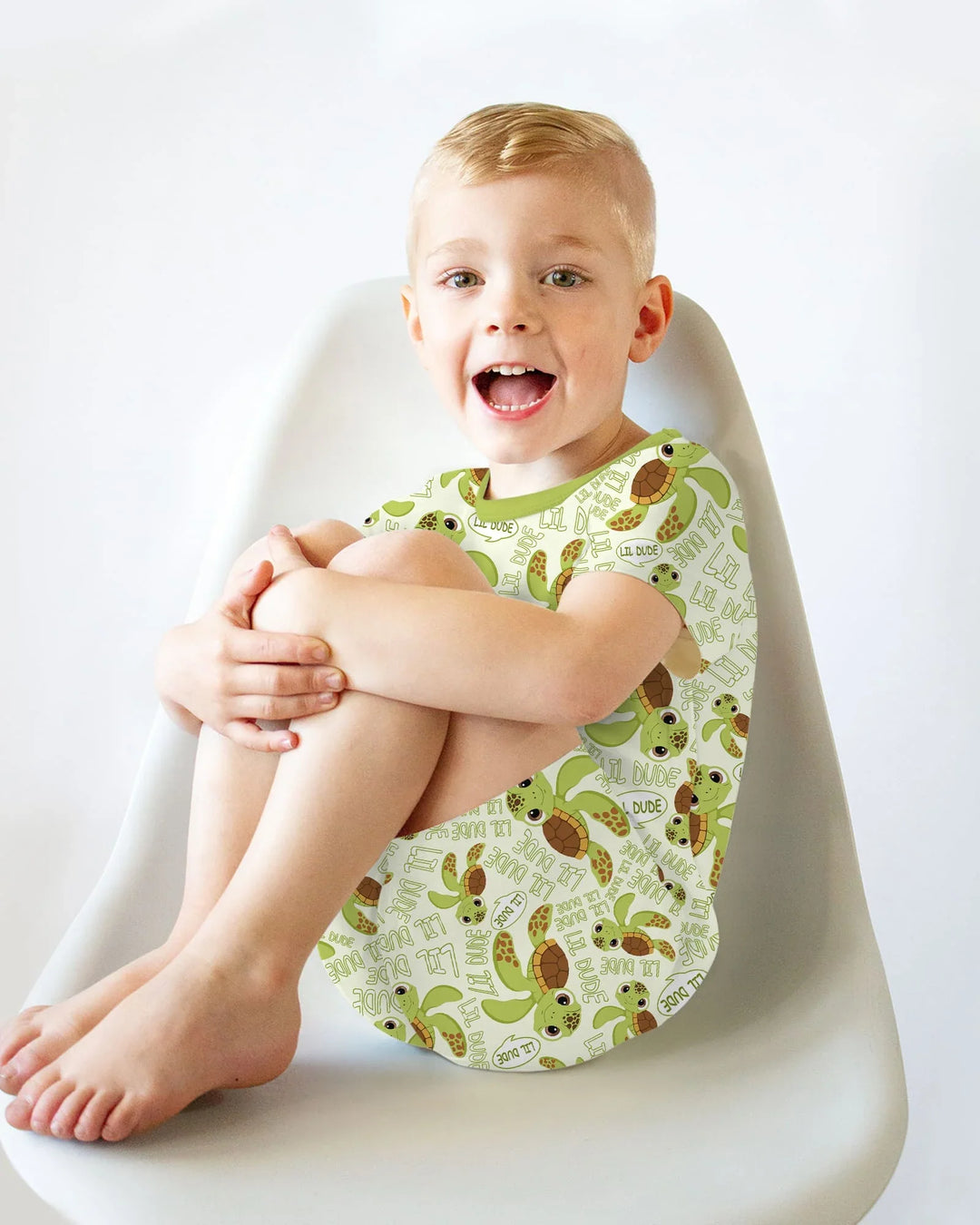 Father and Son Turtle Bamboo Two Piece Short Sleeve Shorts Pajama Set