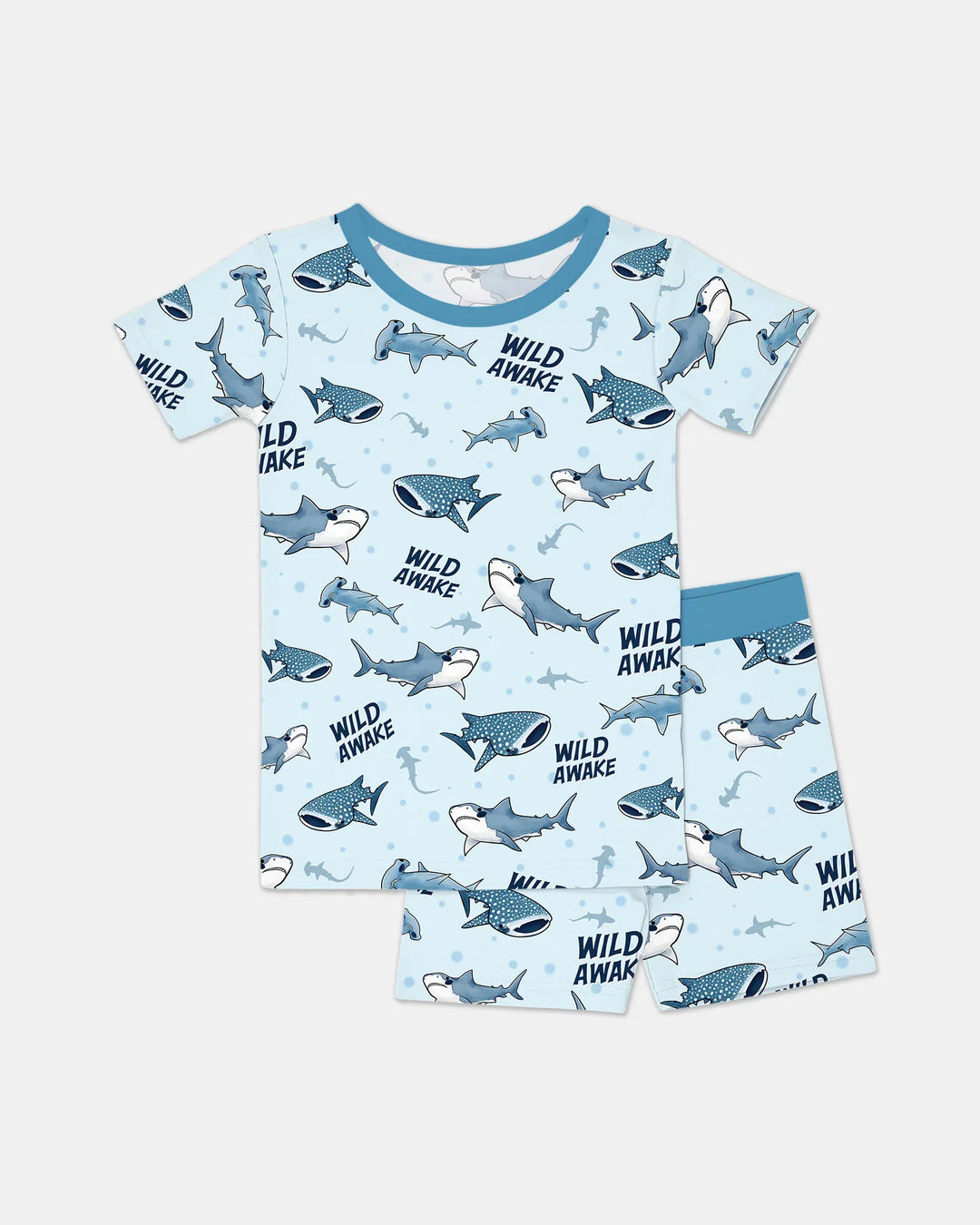 Template Zweiteiliges Pyjama-Set mit kurzen Ärmeln und Shorts