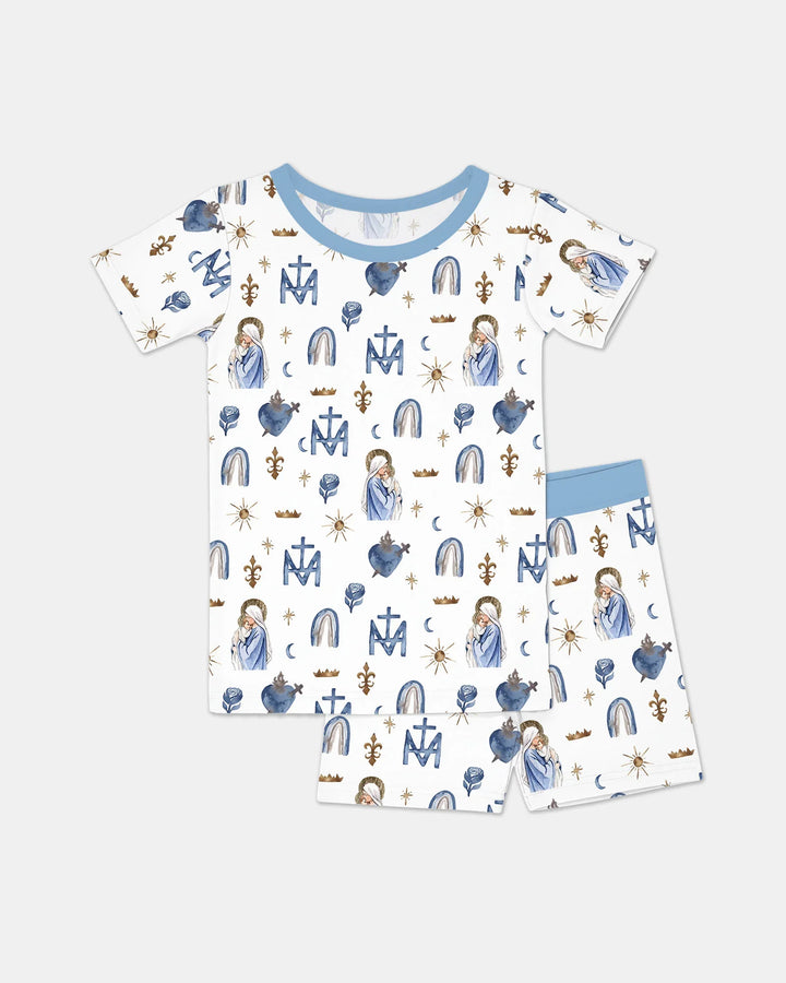 Little Ave Maria Bamboo Two Piece Short Sleeve Shorts Pajama Set