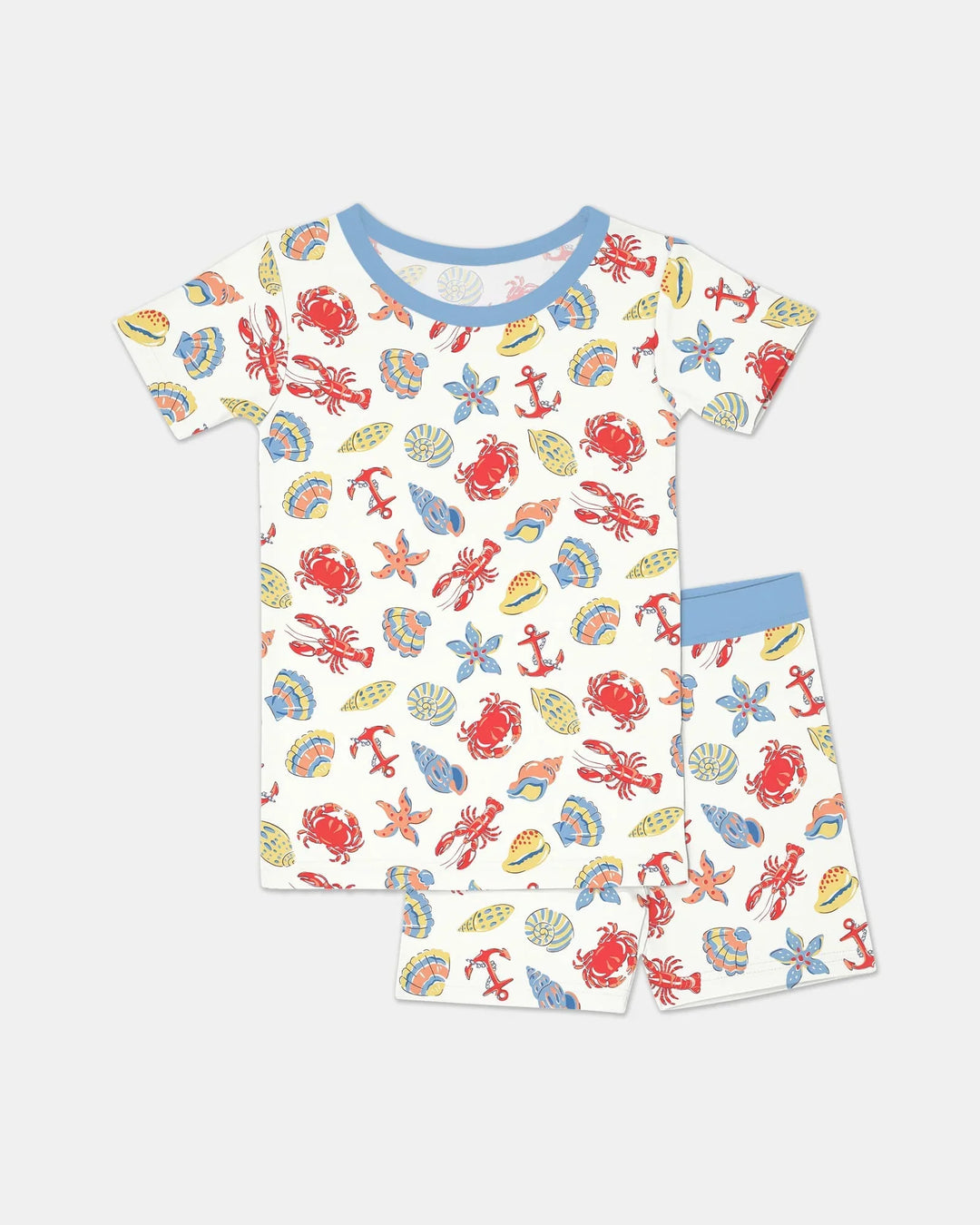 Catch Of The Day Family Matching Bamboo Two Piece Short Sleeve Shorts Pajama Set