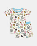 Template Zweiteiliges Pyjama-Set mit kurzen Ärmeln und Shorts