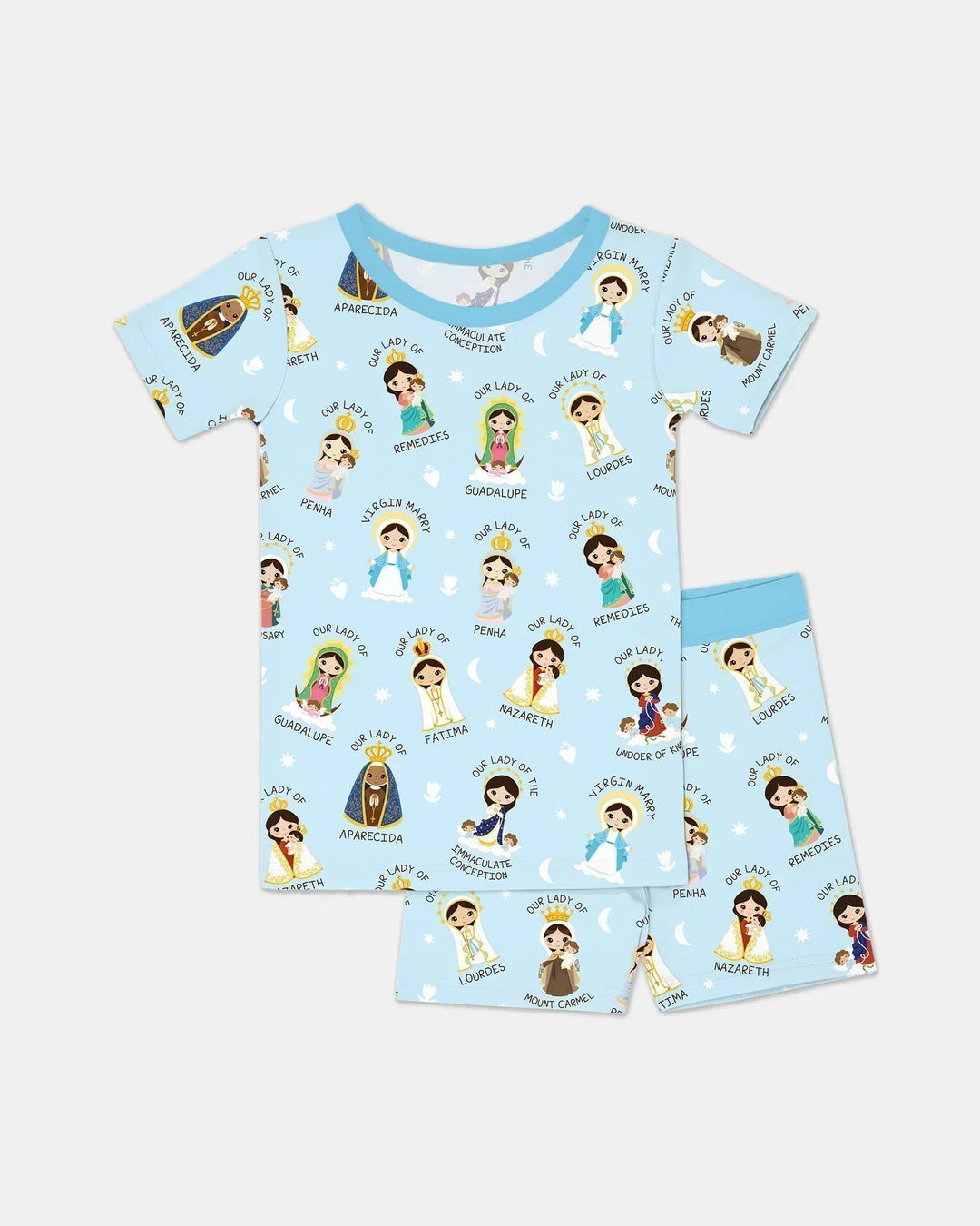 Little Marian Blessings Two Piece Short Sleeve Shorts Pajama Set