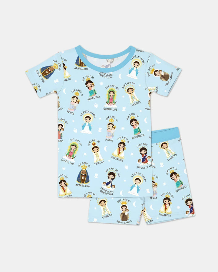 Little Marian Blessings Two Piece Short Sleeve Shorts Pajama Set