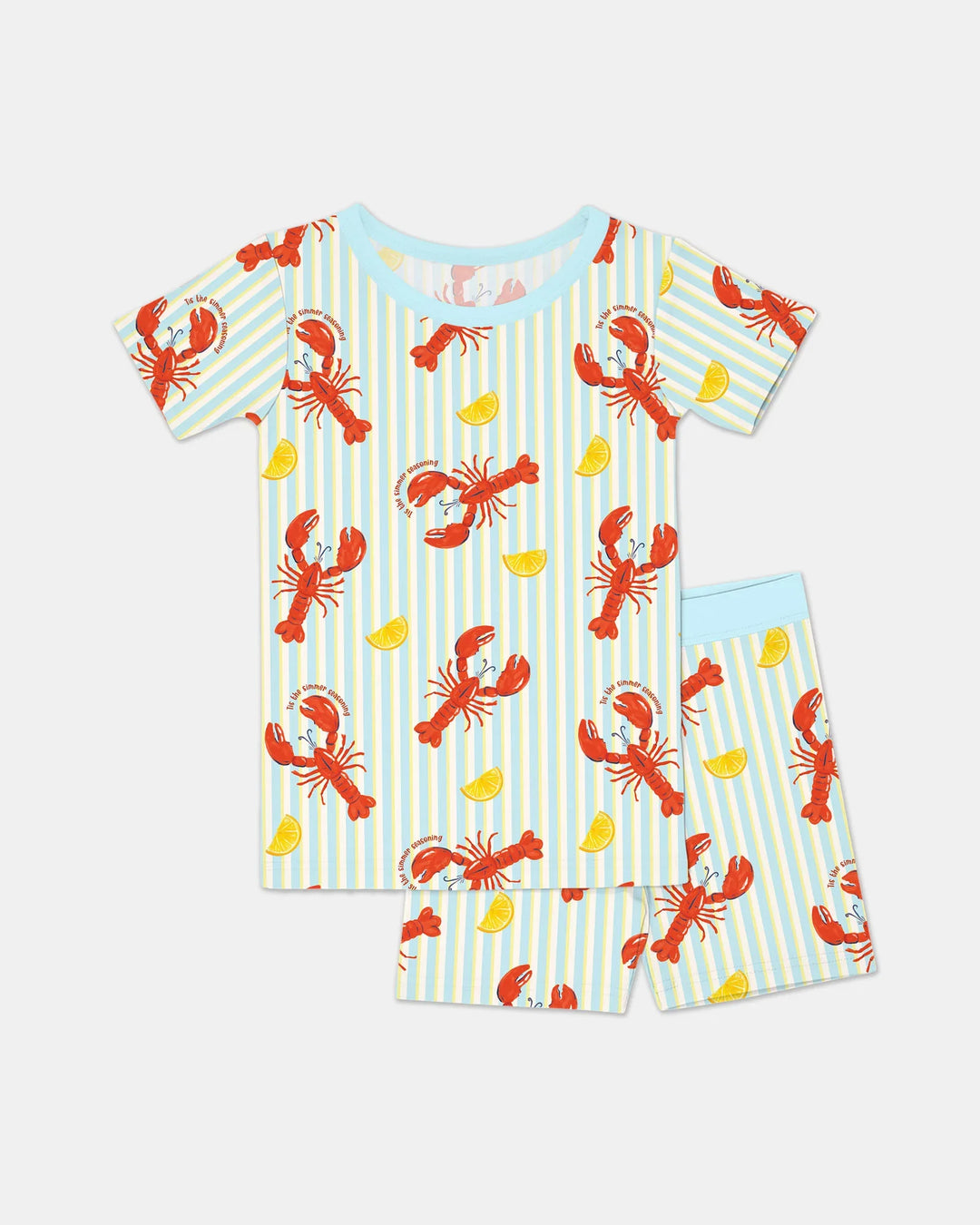 Crawfish Pinch Bamboo Two Piece Short Sleeve Shorts Pajama Set