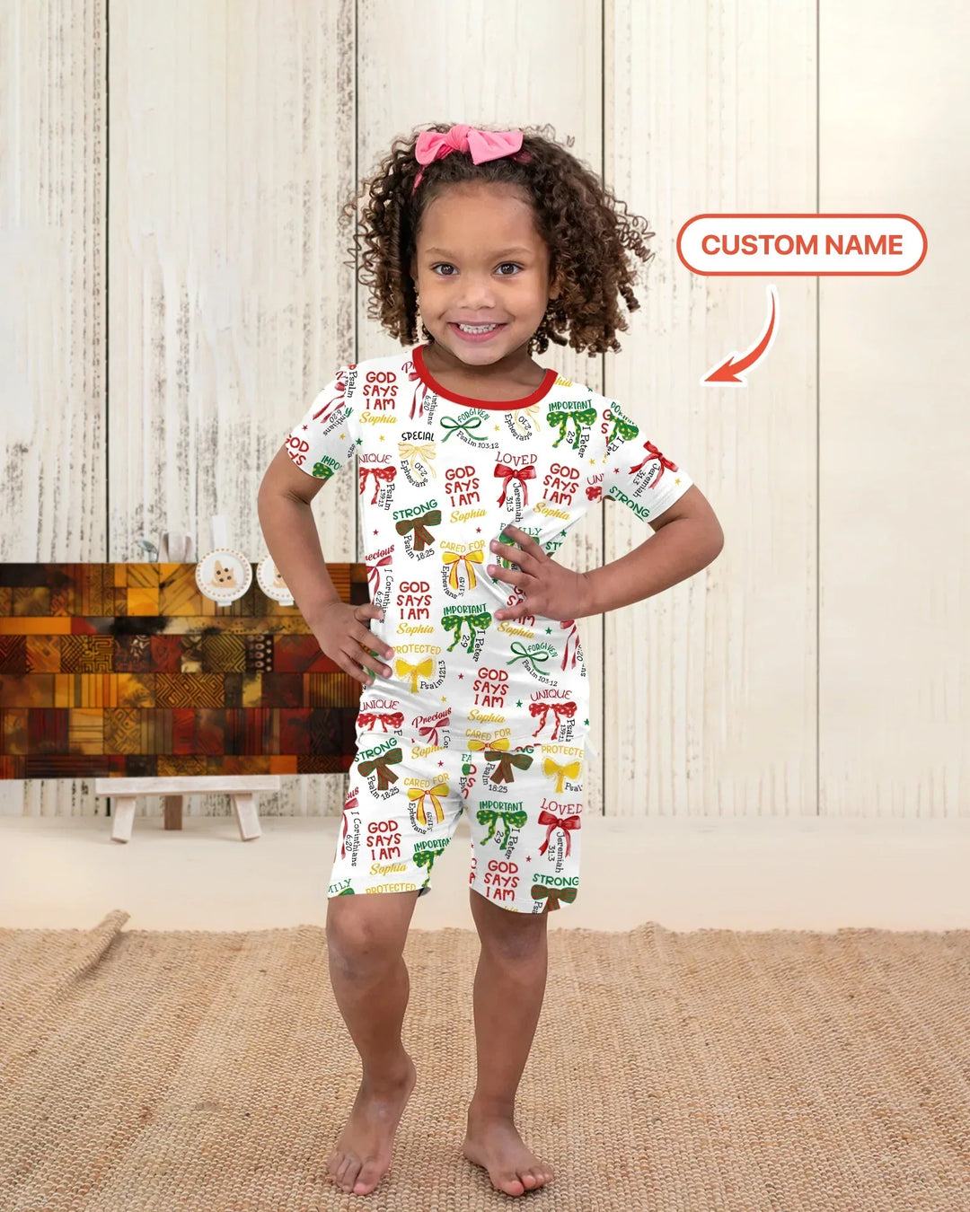 Juneteenth God Says I AM Bamboo Two Piece Short Sleeve Shorts Pajama Set