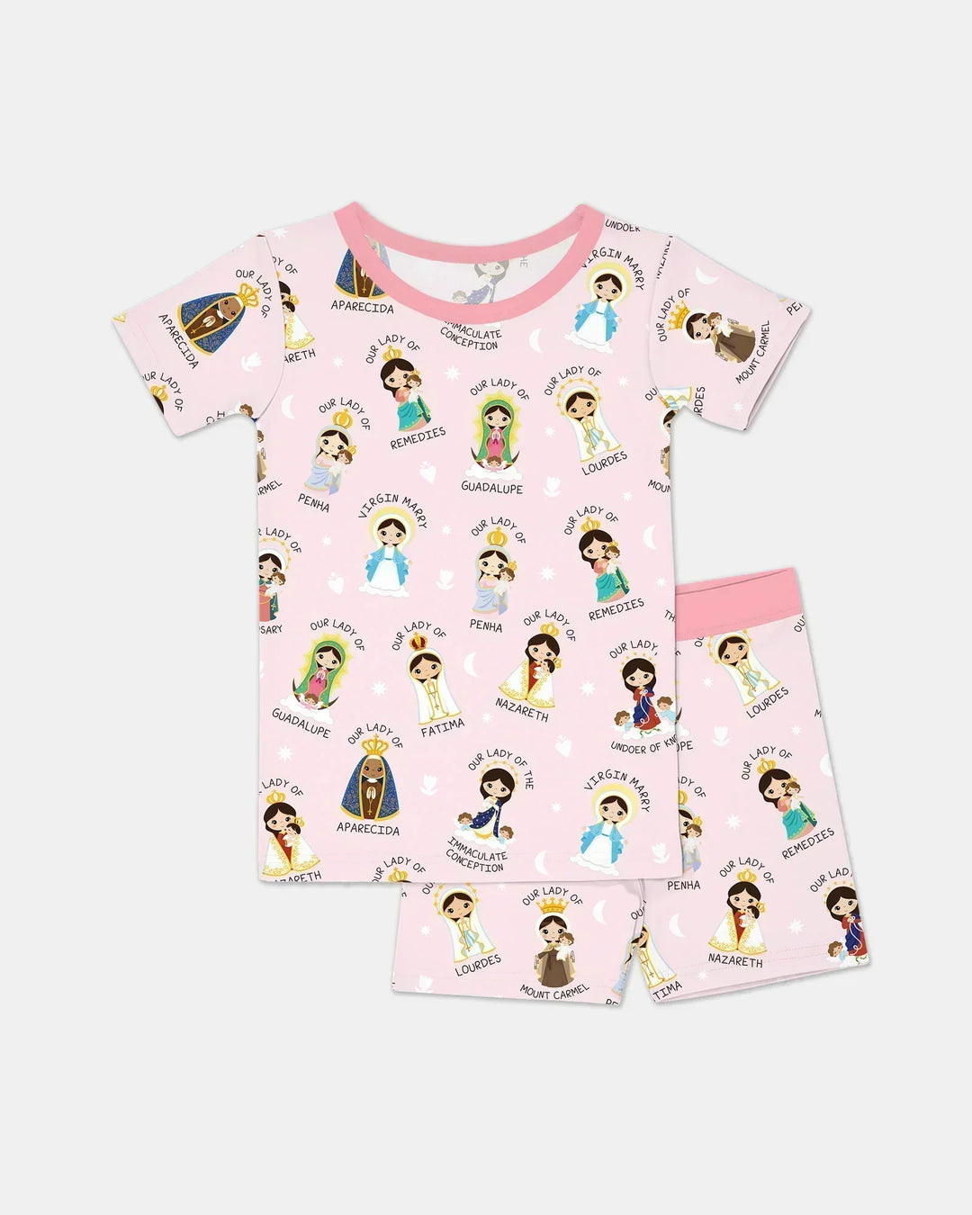 Little Marian Blessings Two Piece Short Sleeve Shorts Pajama Set