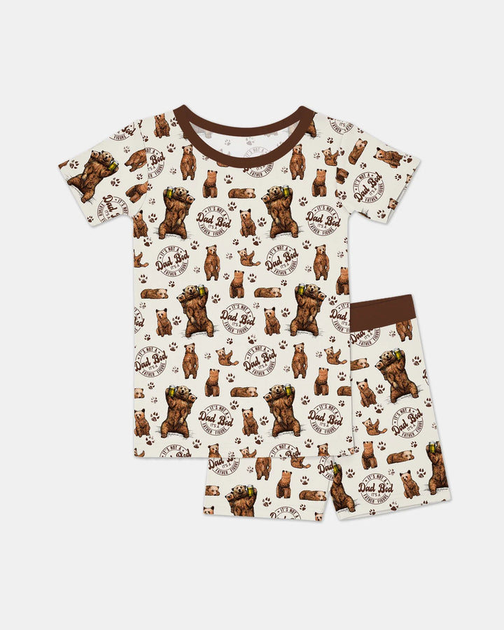 Daddy Bear It's Not A Dad Bod Bamboo Two Piece Short Sleeve Shorts Pajama Set
