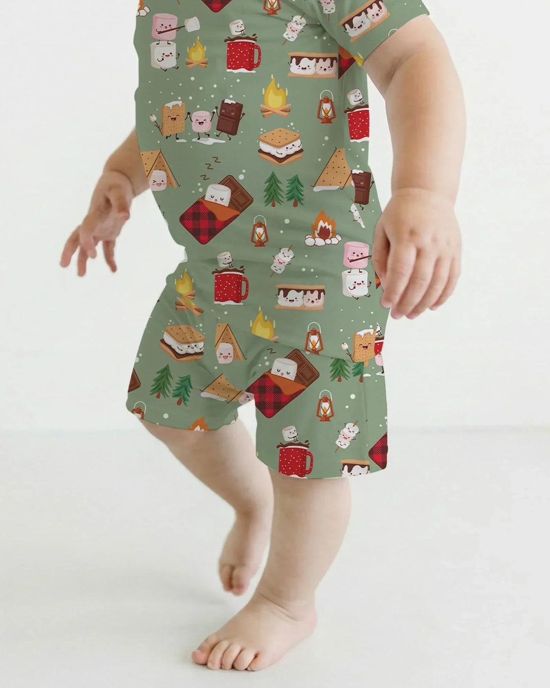 Campfire Bamboo Two Piece Short Sleeve Shorts Pajama Set