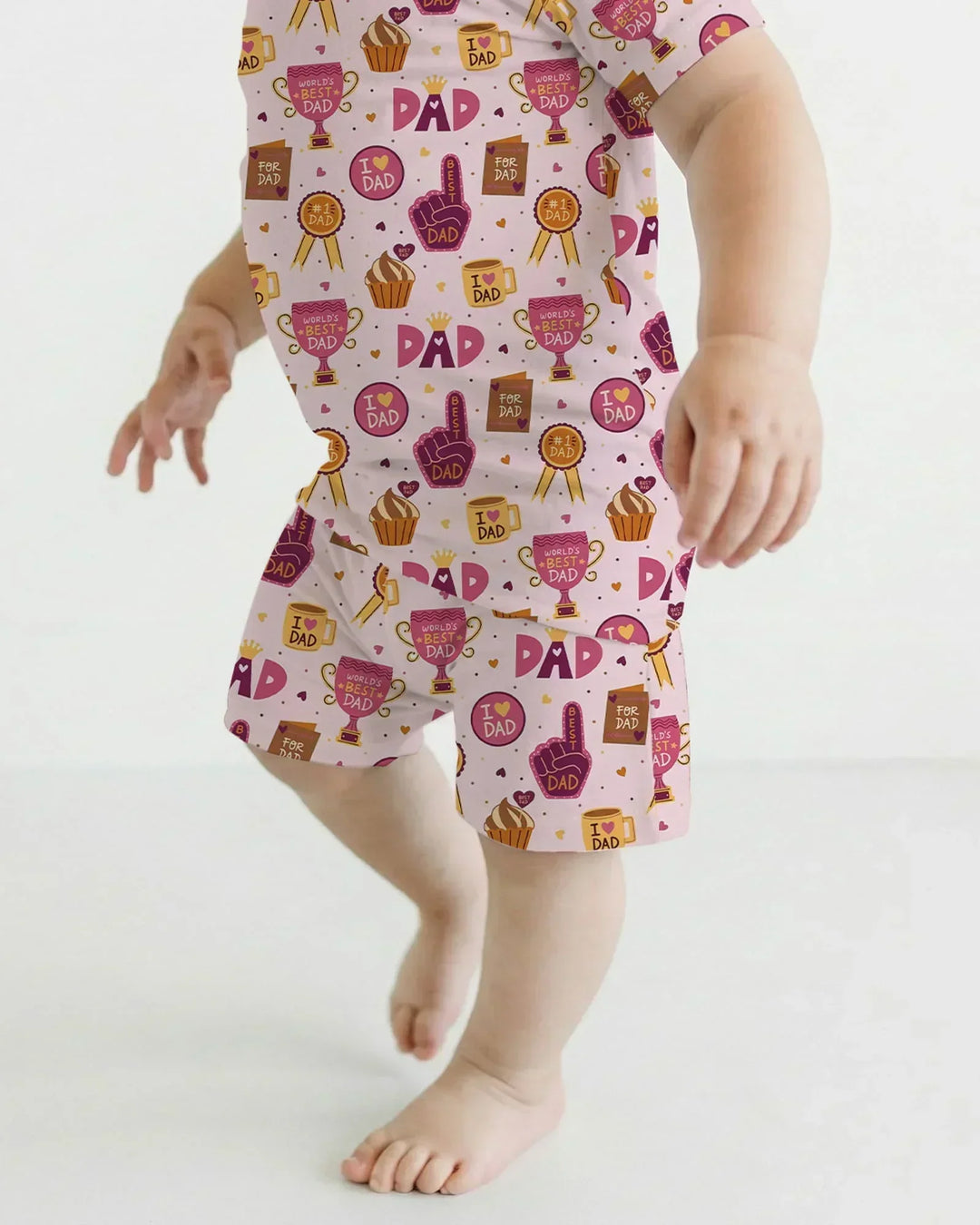 World's Best Dad Bamboo Two Piece Short Sleeve Shorts Pajama Set