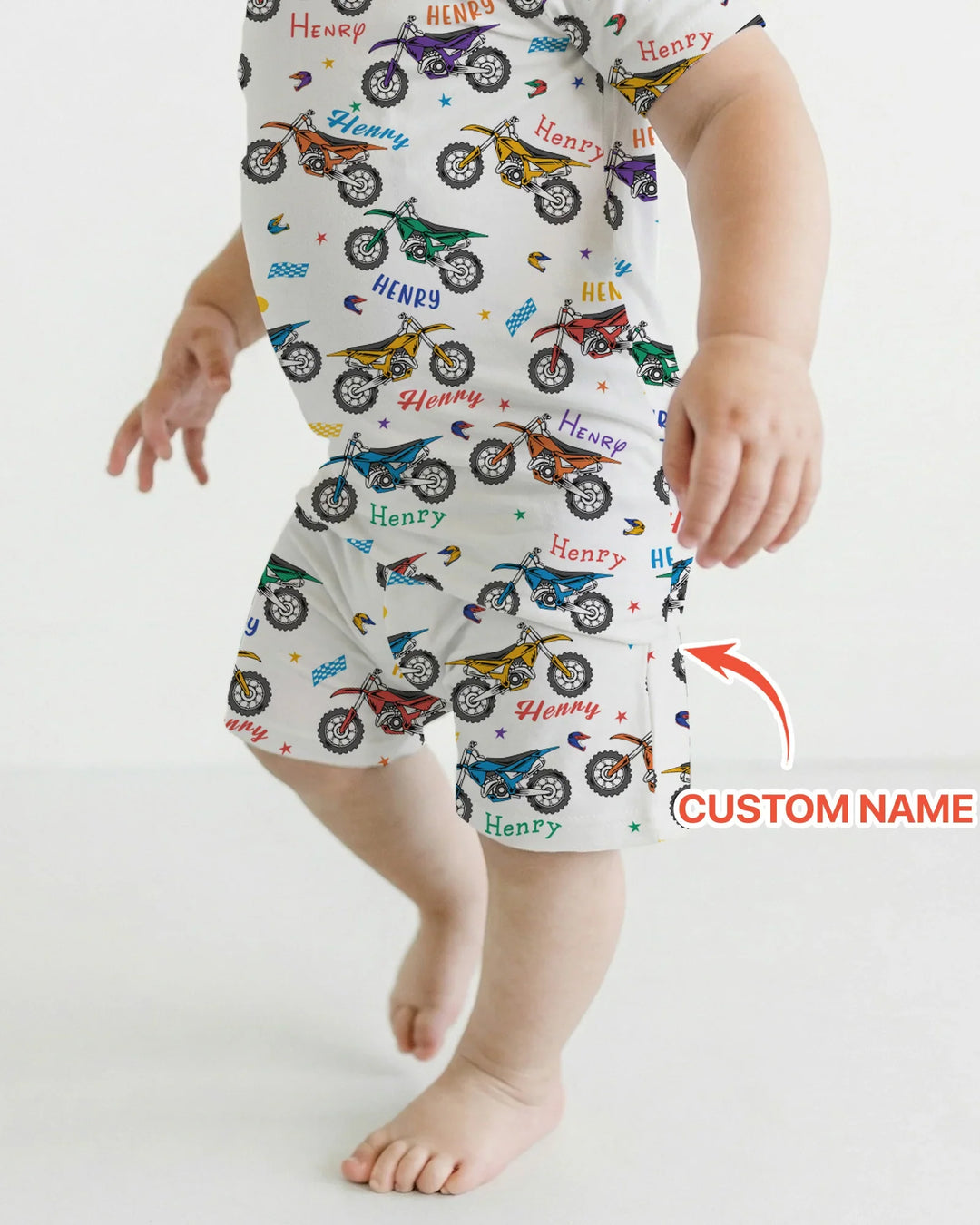 Zweiteiliges Pyjama-Set mit kurzen Ärmeln und Shorts im Sommer-Design