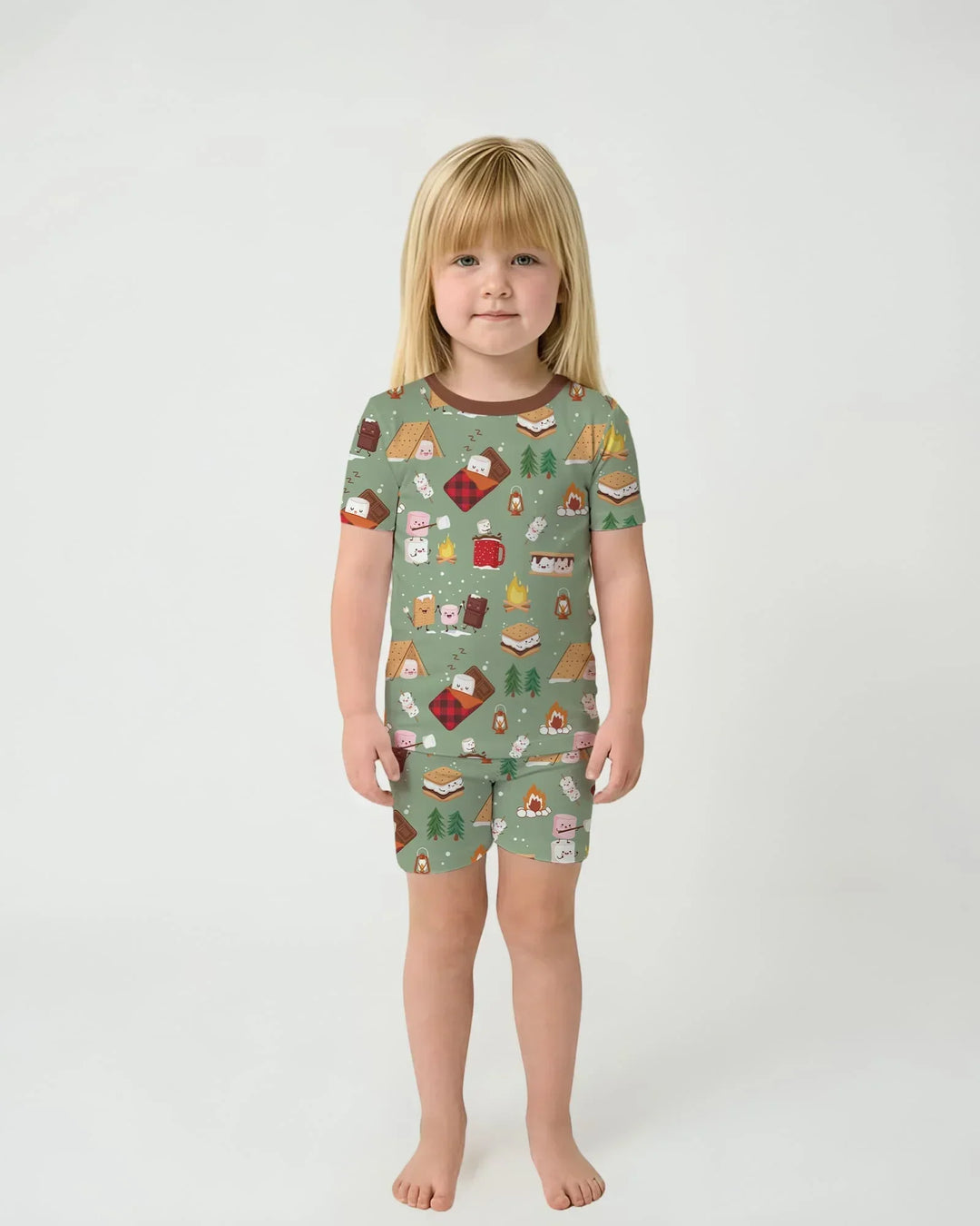 Campfire Bamboo Two Piece Short Sleeve Shorts Pajama Set
