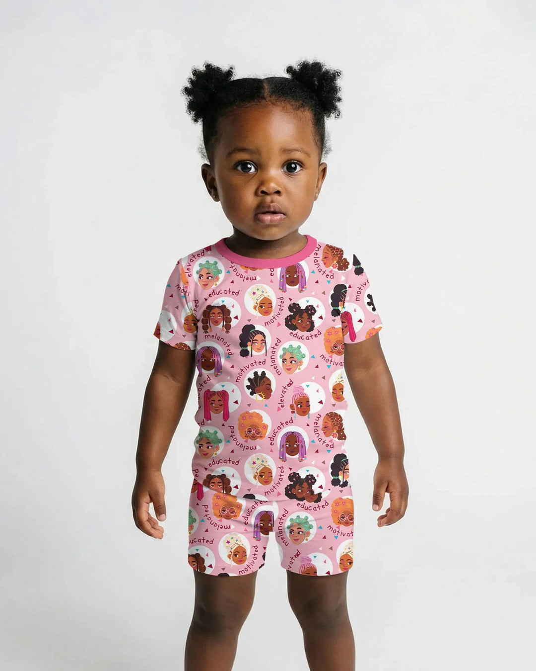 Little Queens Two Piece Short Sleeve Shorts Pajama Set