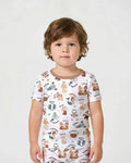 Cute Kids Horoscope Bamboo Two Piece Short Sleeve Shorts Pajama Set