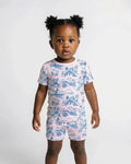 Conjunto de pijama de bambú de dos piezas con short y manga corta Summer Toile