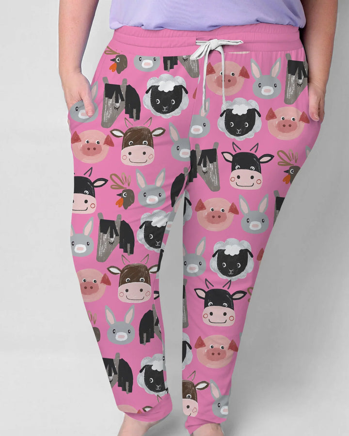 Farm Friends Family Matching Bamboo Women Pajama Set