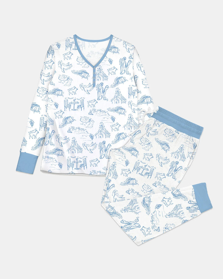 Psalm 23 Sketch Bamboo Women Pajama Set