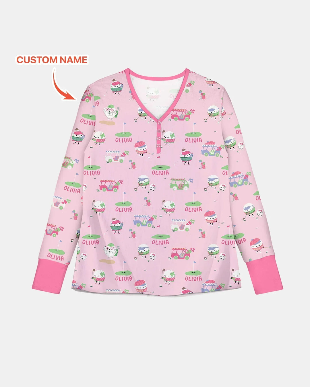 Cute Golf ball  Women Pajama Set