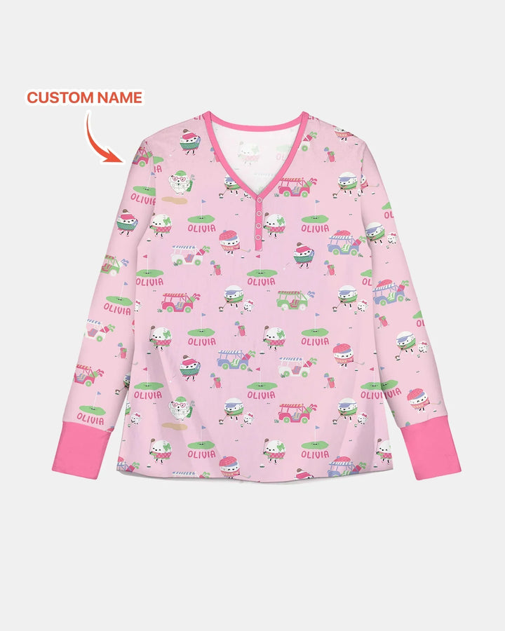 Cute Golf ball  Women Pajama Set