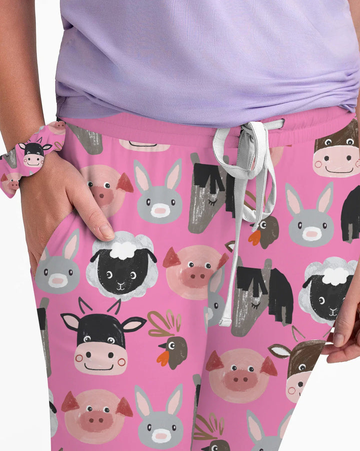 Farm Friends Family Matching Bamboo Women Pajama Set