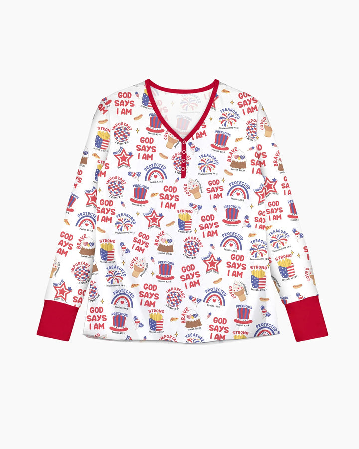 God Says I Am - America 250th Anniversary Bamboo Women Pajama Set