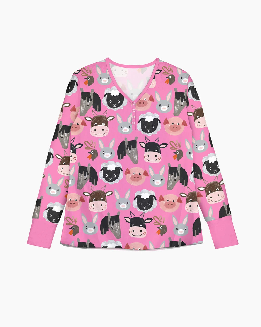 Farm Friends Family Matching Bamboo Women Pajama Set