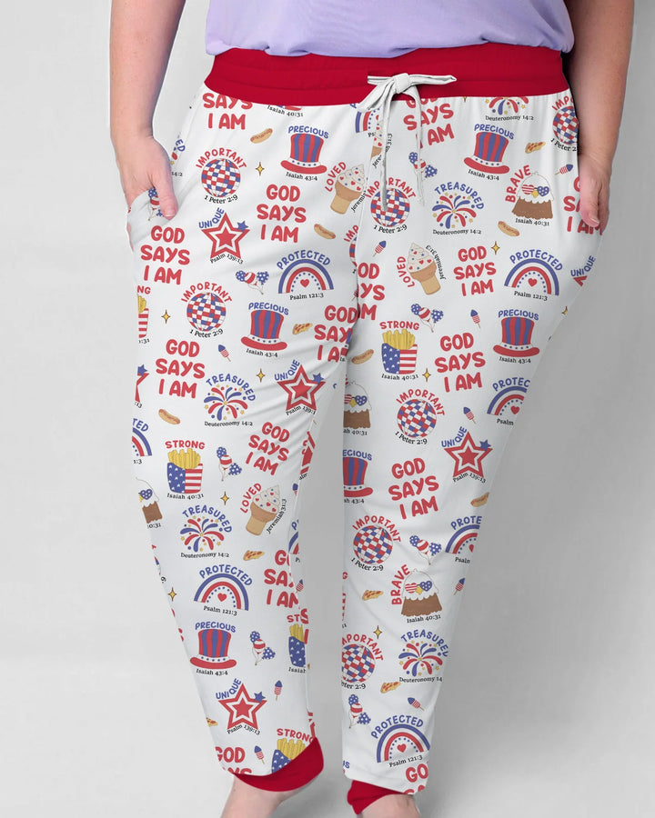 God Says I Am - America 250th Anniversary Bamboo Women Pajama Set