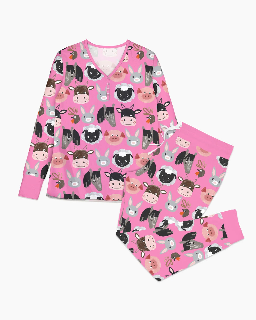 Farm Friends Family Matching Bamboo Women Pajama Set