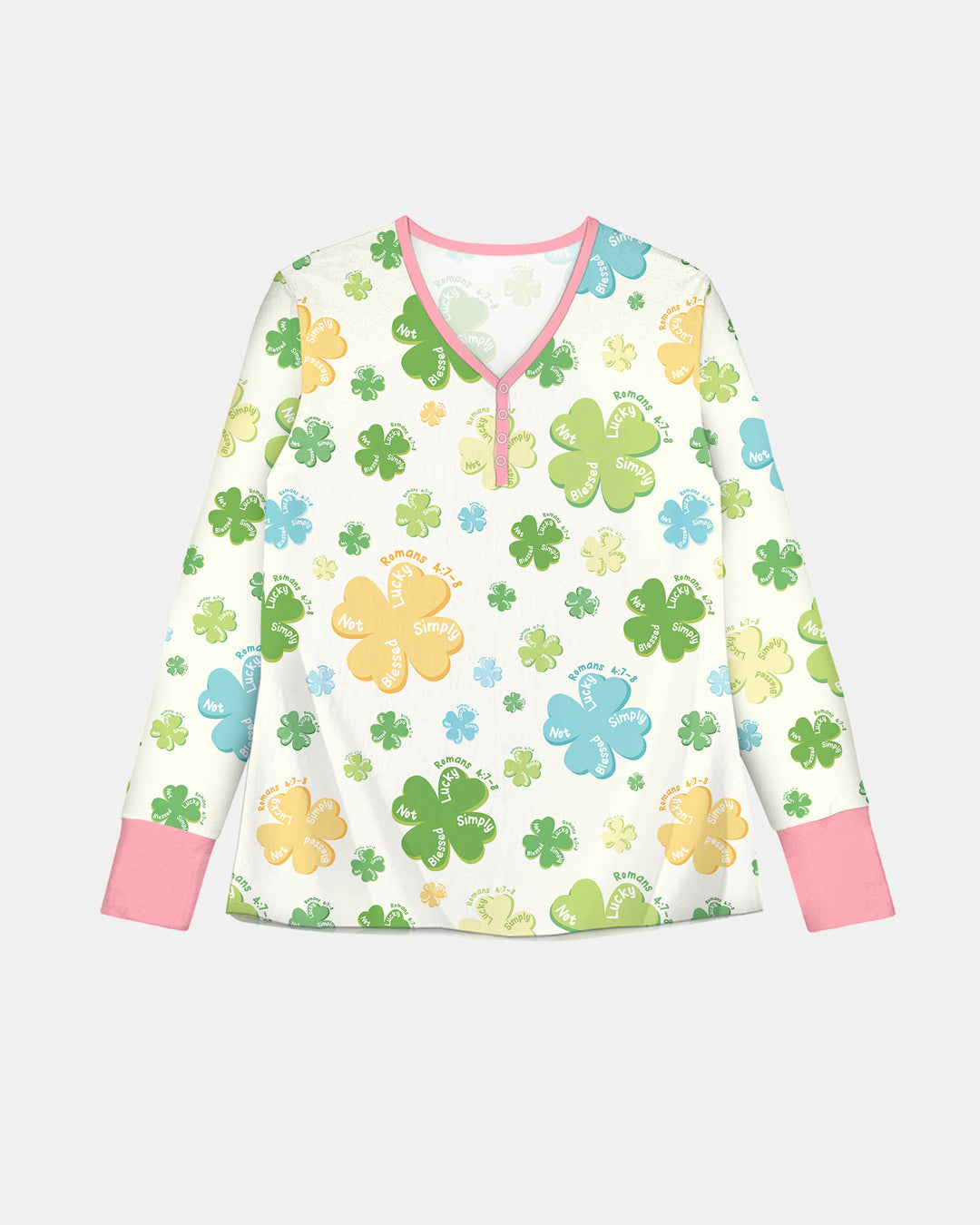 Shamrocks Print St. Patrick's Day  Women Pajama Set