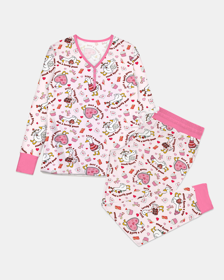 Valentine Silly Goose Women Pajama Set