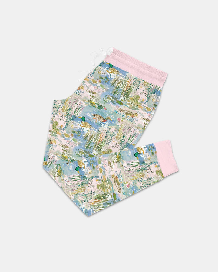 Watercolor Mallard Duck Bamboo Women Pajama Set